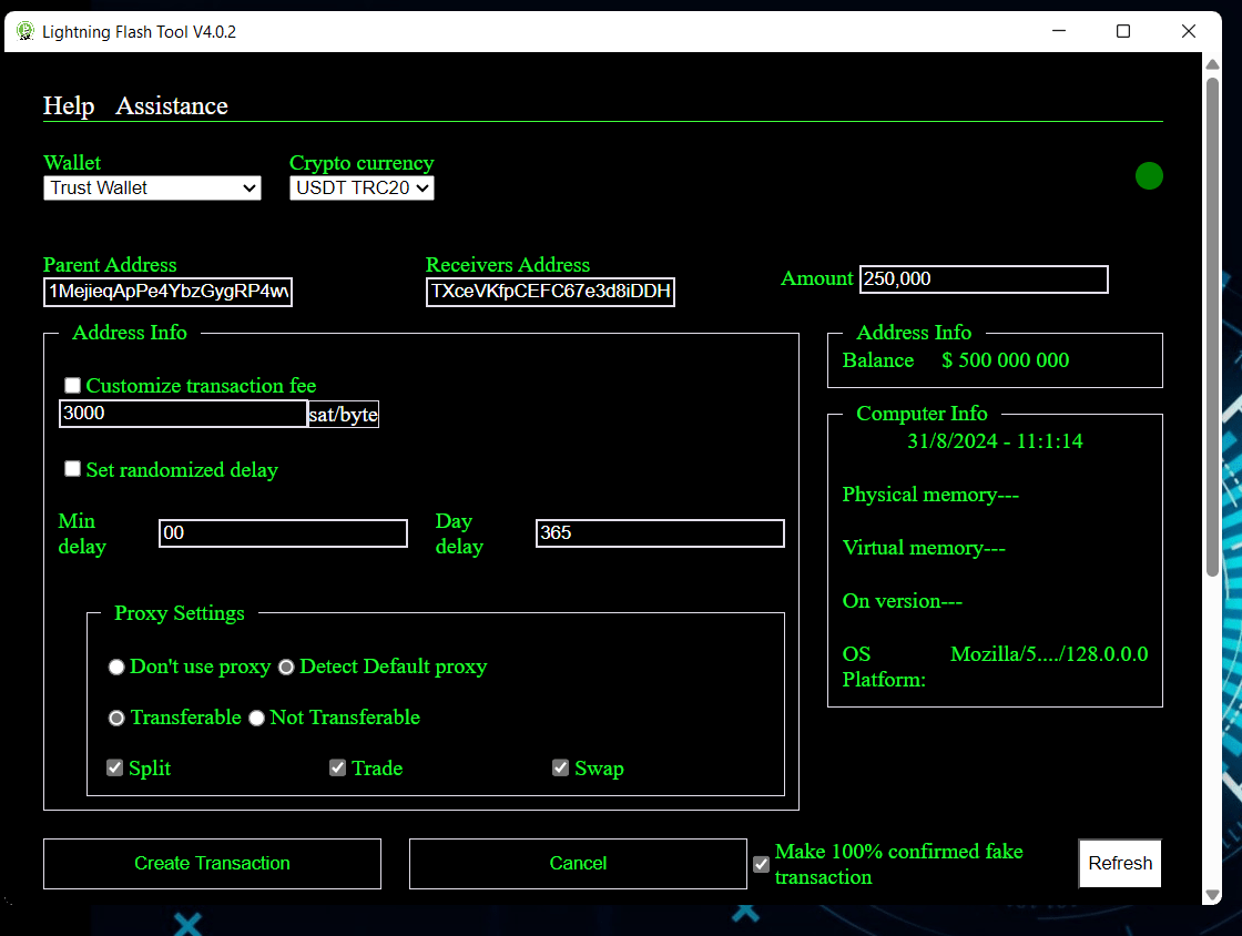 FLASH USDT TRANSACTION​